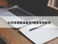 51萬年歷姓名配對?姓名年份配對